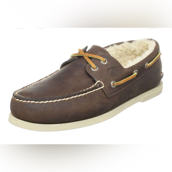 Sperry Other - Sperry Topsider Winter Boat Shoes in Brown with Shearing Lining Size 9 Mens